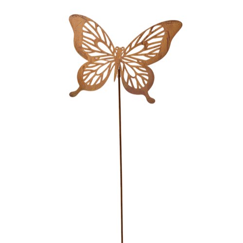 Gartenstecker Rost Schmetterling H 62 cm