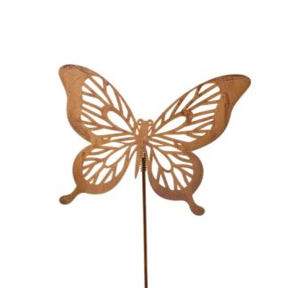 Gartenstecker Rost Schmetterling H 62 cm