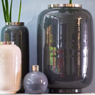 Vase SAIGON GiftCompany dunkelgrau/silber