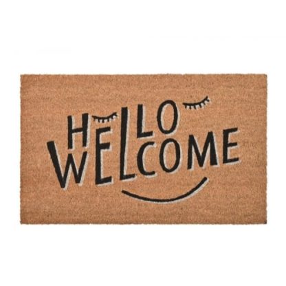 Fußmatte Kokosmatte HELLO WELCOME GiftCompany 45 x 75 cm