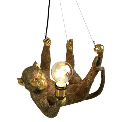 Pendelleuchte ÄFFCHEN CHARLIE Werner Voss gold H 30 cm