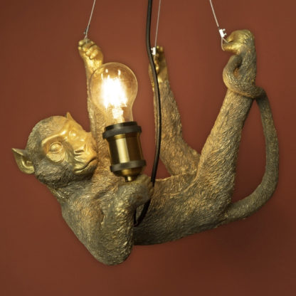 Pendelleuchte ÄFFCHEN CHARLIE Werner Voss gold H 30 cm