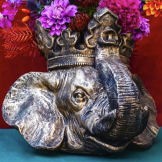 Blumentopf | Übertopf Elefant JUMBO Werner Voß gold H 37 cm