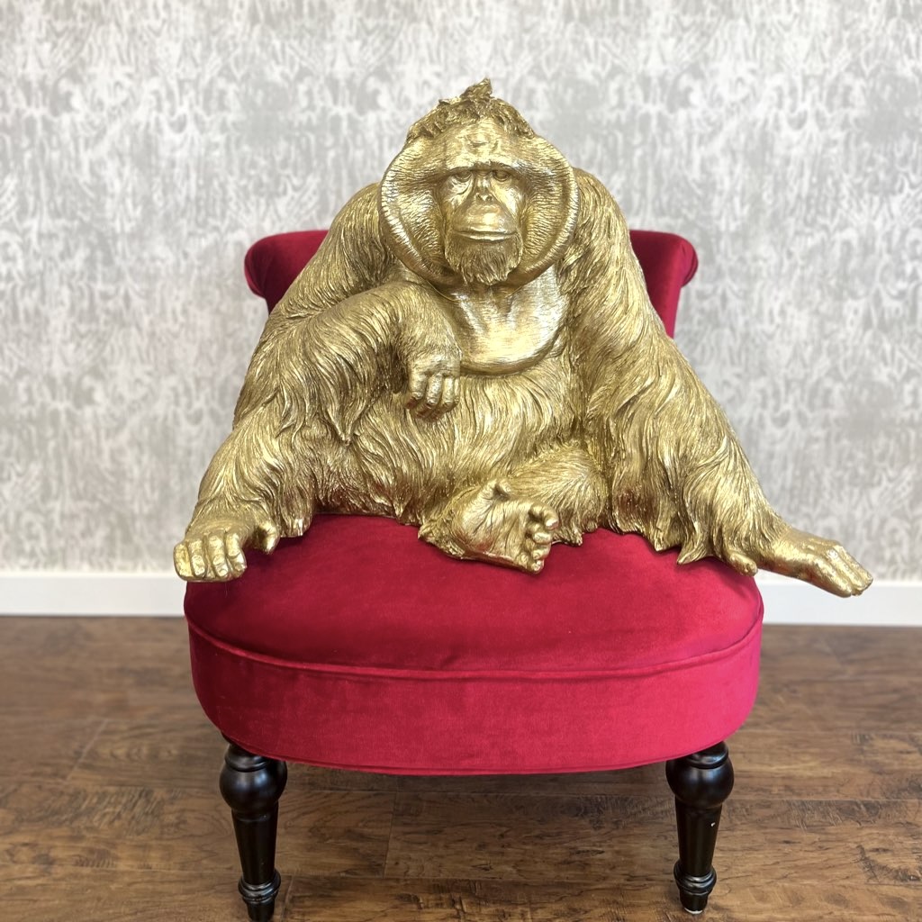 Dekofigur Orang-Utan gold BILL Werner Voß Höhe 53 cm