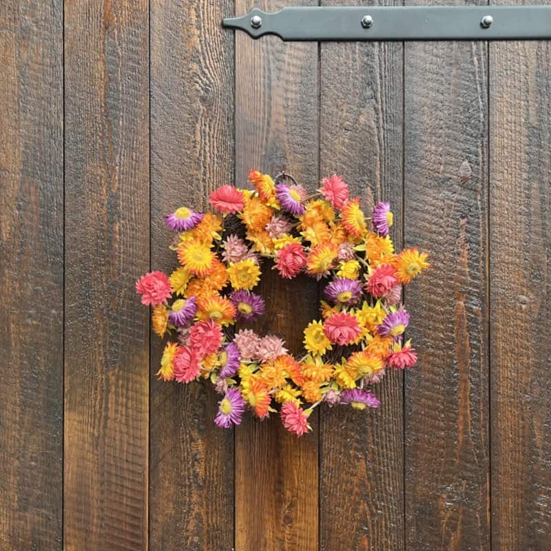 Türkranz Herbst Kunst Blütenkranz auf Rebe ø 30 cm