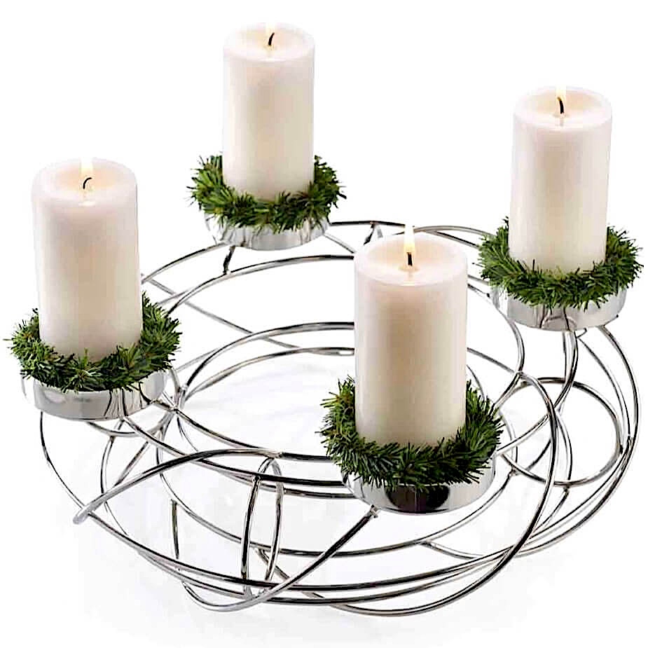 Adventskranz silber SAVONA ø 50 cm