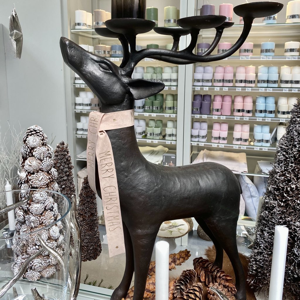 Weihnachtsdeko Hirsch ALGHERO Kaheku Höhe 126 cm