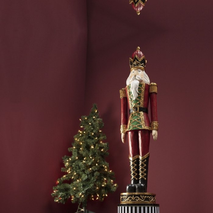 Weihnachtsfigur Nussknacker rot Werner Voß Höhe 102 cm