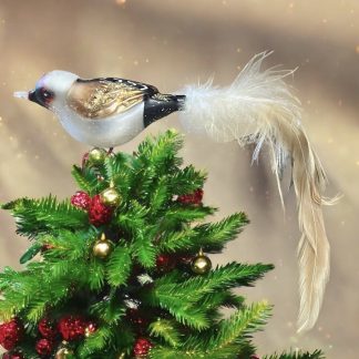 Weihnachtsbaumschmuck Vogel mit Clip Werner Voß Höhe 8 cm