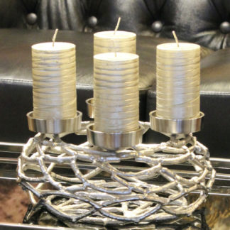 Adventskranz HEROLD silber ø 30 | 38 cm