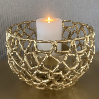 Windlicht | Kerzenständer VARESE gold ø 28 cm