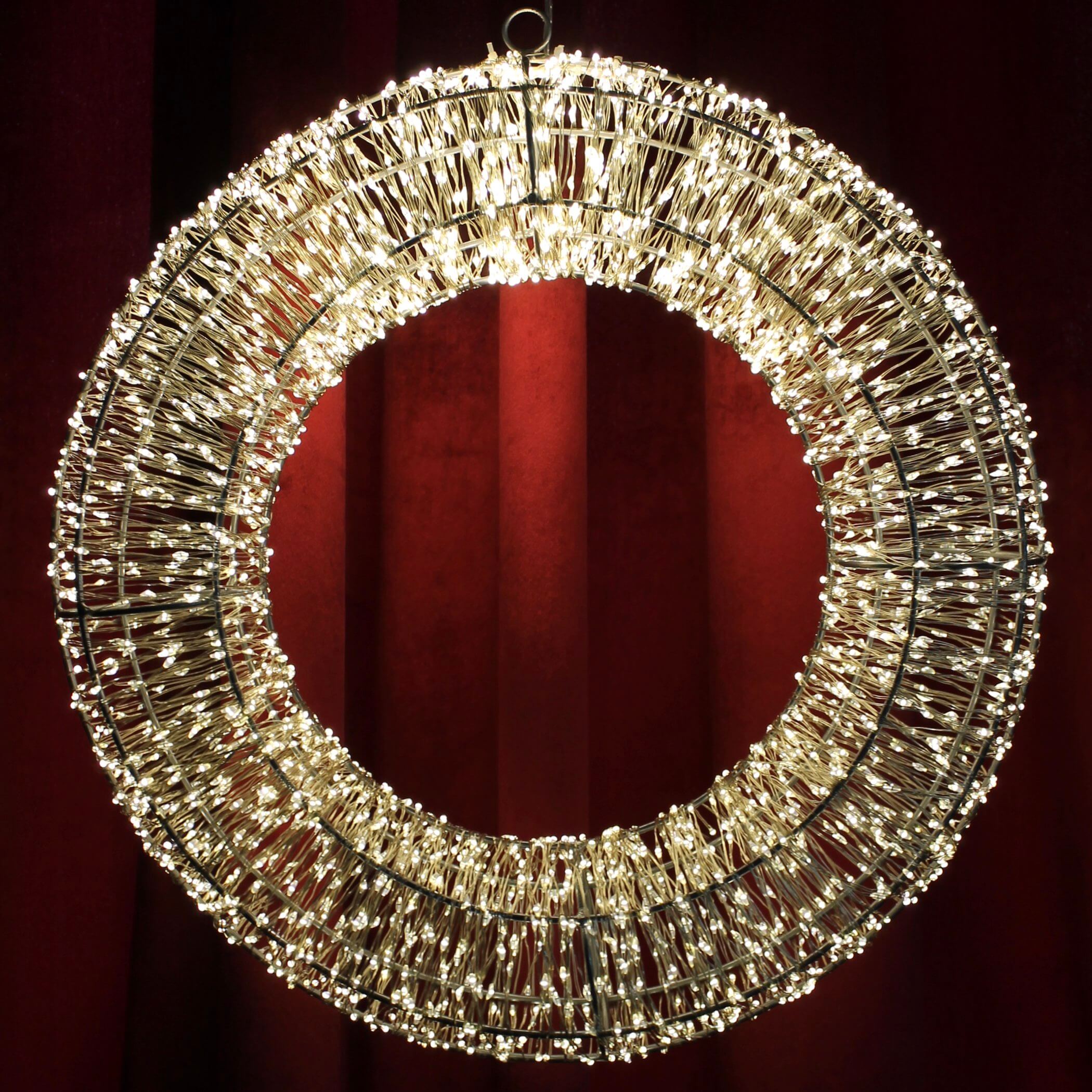 LED Lichterkranz ‚Flamme Ring', silber, 30cm