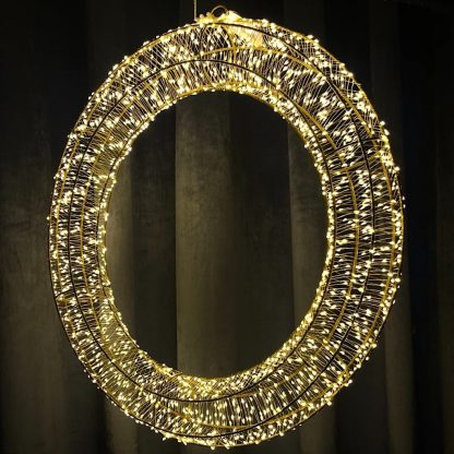 LED Kranz Weihnachten gold