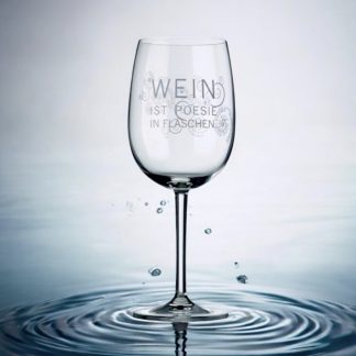 Räder Weinglas mit Gravur WEIN IST WIE POESIE H 22 cm