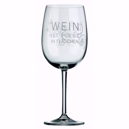 Räder Weinglas mit Gravur WEIN IST WIE POESIE H 22 cm