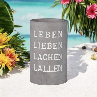 Räder Weinkühler Beton LEBEN LIEBEN H 21 cm