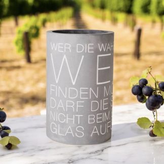 Räder Weinkühler Beton WAHRHEIT IM WEIN Höhe 21 cm