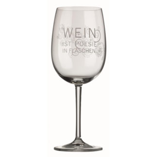 Räder Weinglas Wein ist Poesie H 22 cm