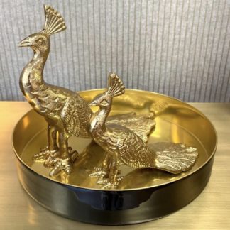 Metall PFAU Figur gold