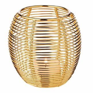 Teelichthalter | Windlichter gold SUSI Edzard H 9 cm