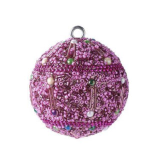 Weihnachtskugel OPIUM GiftCompany, Perlen, Pailletten, pink ø 10 cm