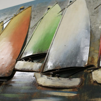 Wandbild Metallbild SAILING REGATTA Casablanca 120 x 60 cm