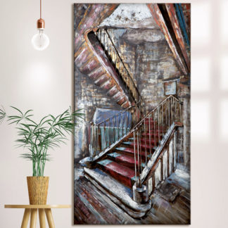 Wandbild Metallbild Mysterious Staircase Casablanca 70 x 120 cm