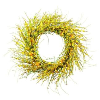 Blumenkranz | Türkranz Frühling Seide Ginsterkranz gelb ø 60 cm