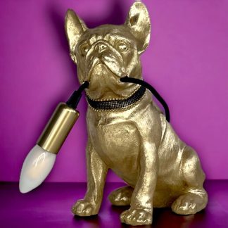 Tischlampe Bulldogge FRANCIS gold Werner Voß Höhe 29 cm