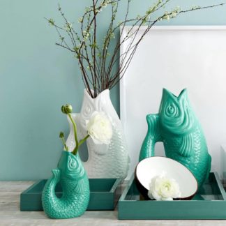 Fischvase MONSIEUR CARAFON Vase mint cream GiftCompany