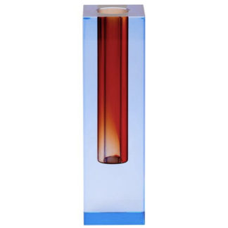 Kristallglas Vase SARI GiftCompany blau/orange