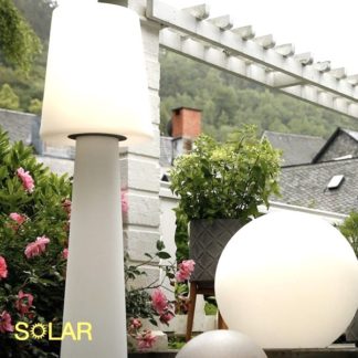 LED Solarleuchte | Solarlampe Garten 8 seasons design No. 1 weiß Höhe 160 cm