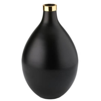 Vase SAIGON GiftCompany bauchig schwarz/gold H 40 cm