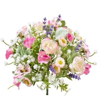 Kunstblume ROSE WICKE DAISY BOUQUET Seide H 25 cm