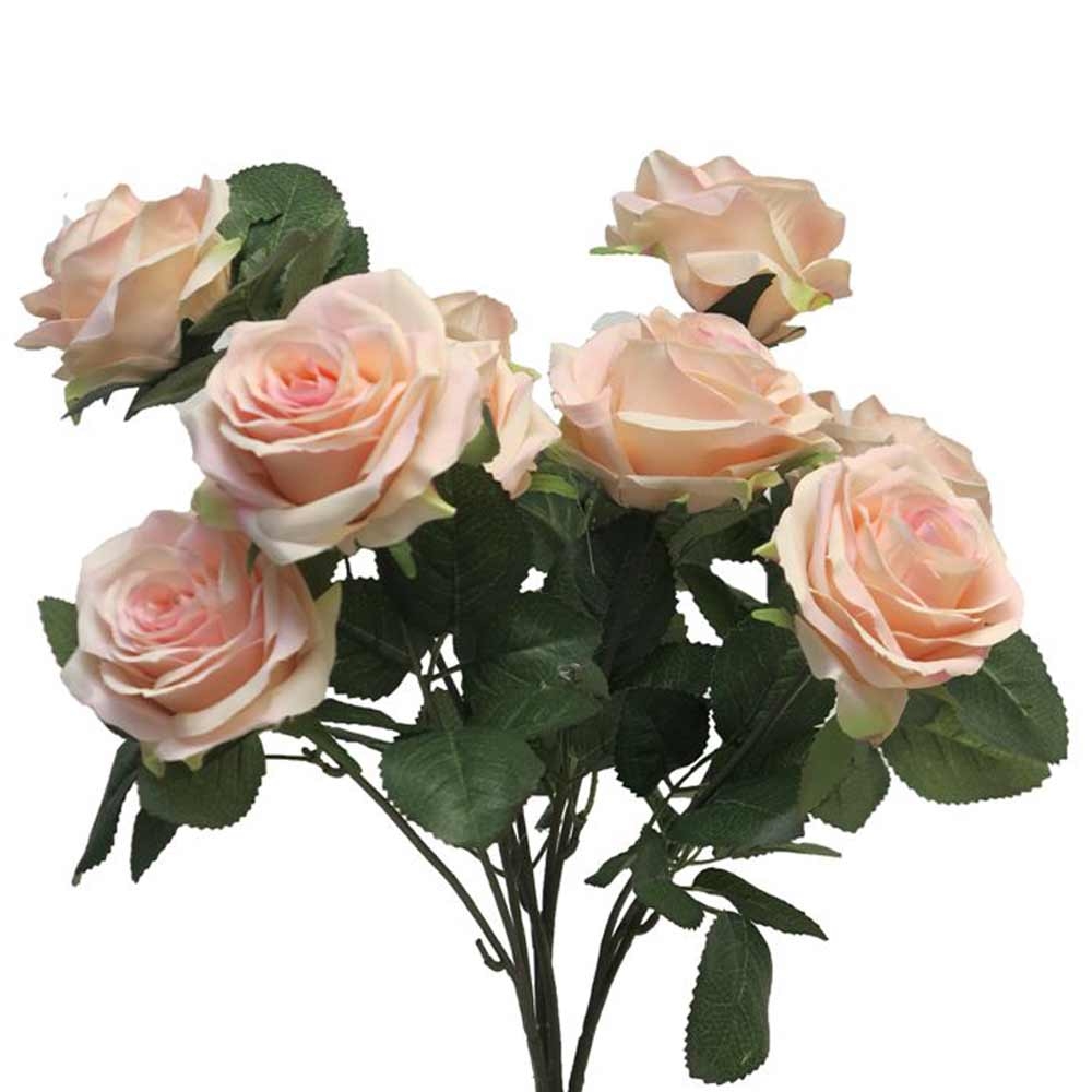 Kunstblumen Strauß ROSEN DIJON rosé