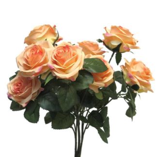 Kunstblume ROSENSTRAUSS DIJON peach H 42 cm