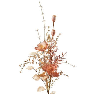 Kunstblume Seidenblume BLÜTENBÜNDEL burgund H 60 cm