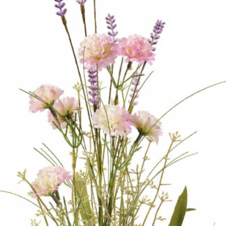Kunstblume Seidenblume WIESENBLUMEN pink lavendel H 60 cm