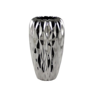 Vase Übertopf Baku silber H 30 | 35 cm
