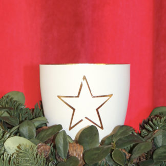 Windlicht Weihnachten MADRAS Stern GiftCompany ø 10 cm