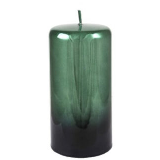 Kerze 2er Set Cylinderkerze CELLINI grün-schwarz H 10 | 15 cm