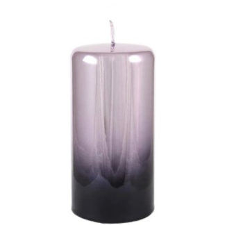 Kerze 2er Set Cylinderkerze CELLINI rosa-schwarz H 10 | 15 cm