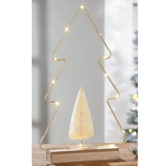 Fensterdeko Weihnachten beleuchtet LED Tannenbaum Casablanca H 35 cm