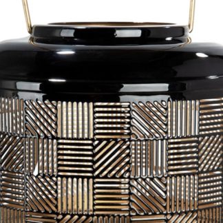Windlicht Laterne Metall Nero Casablanca