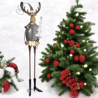 Weihnachtsfigur Rentier mit Baum Casablanca H 65 cm