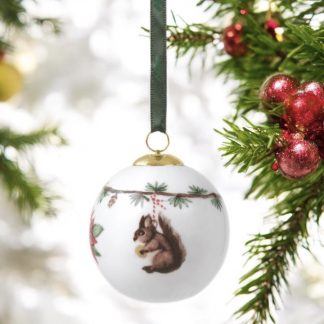 Weihnachtskugel Kähler Hammershoi Motiv Eichhörnchen d 6 cm