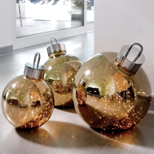 gold Kugel LED Weihnachtsdeko
