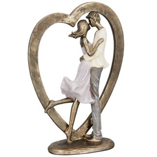 Skulptur Paar im Herz Casablanca Höhe 27 cm