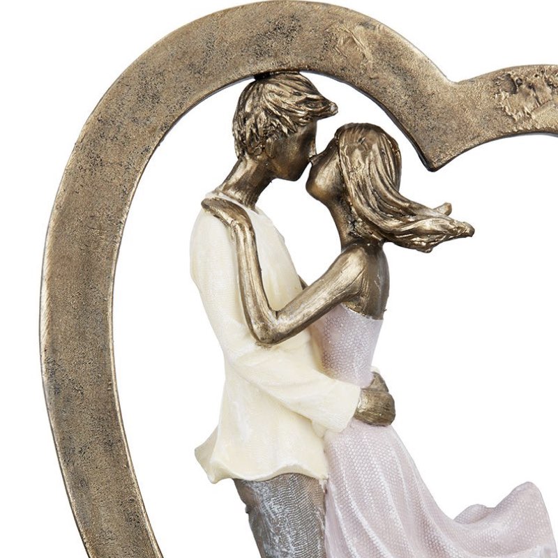 Skulptur Paar im Herz Casablanca Höhe 27 cm