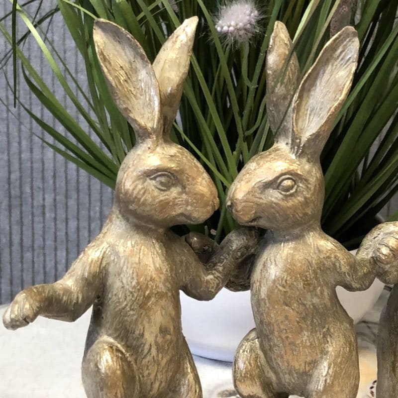 Osterdeko Dancing Rabbits Werner Voss H 19 cm
